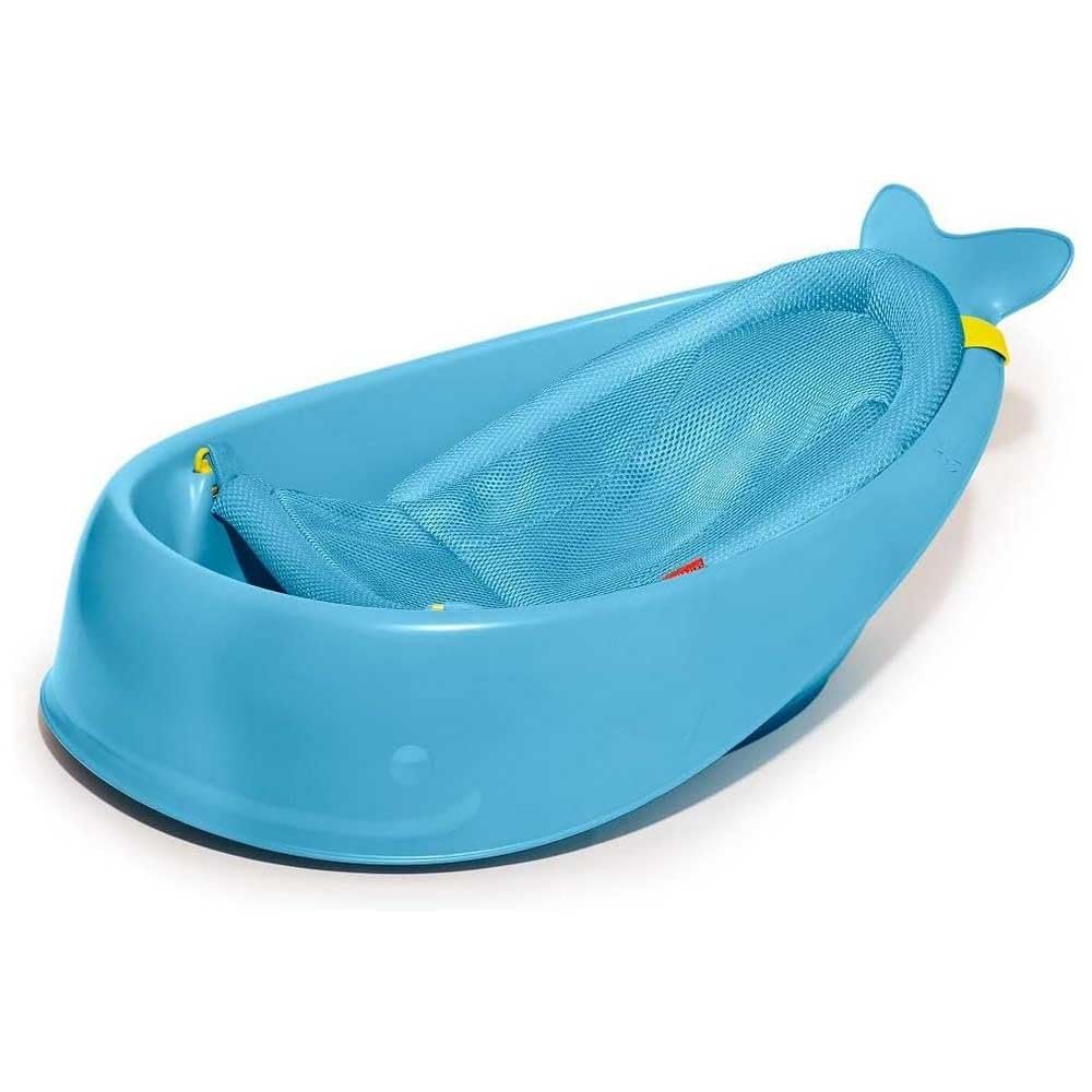 Bañera para bebés Skip Hop Moby, 3 en 1 Smart Sling Tub, Azul