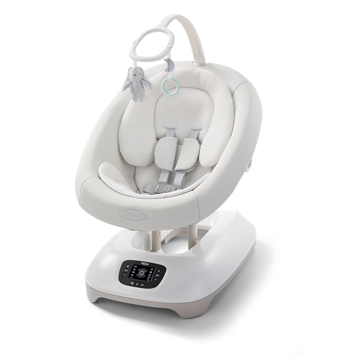 Graco SmartSense - Columpio para bebé con tecnología de detección de llantos, movimientos relajantes y vibraciones calmantes