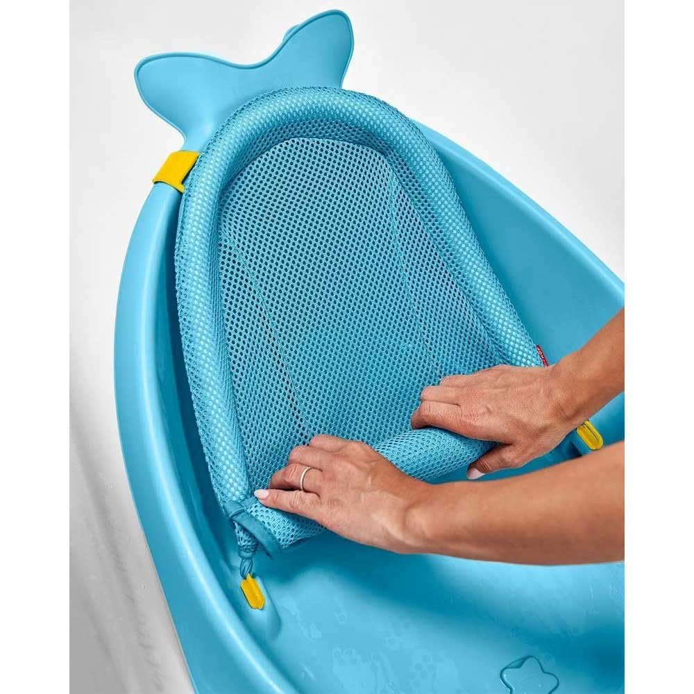 Bañera para bebés Skip Hop Moby, 3 en 1 Smart Sling Tub, Azul - Image 3